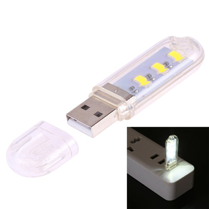 3 LEDs 5730 SMD USB LED Book Light Portable Night Lamp(White Light)-garmade.com
