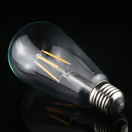 ST64 E27 4W 4 LEDs 600 LM 3000K Retro Dimming LED Filament Light Bulb Energy Saving Light, AC 220V(Warm White)-garmade.com