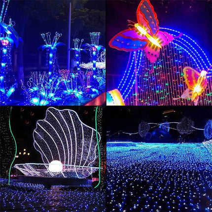 200 LEDs Outdoor Waterproof Christmas Festival Decoration Solar Lamp String, Length: 22m(Colour)-garmade.com