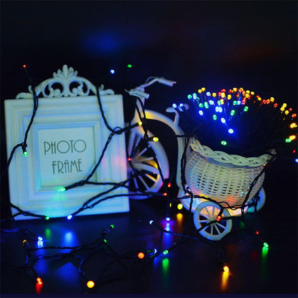 200 LEDs Outdoor Waterproof Christmas Festival Decoration Solar Lamp String, Length: 22m(Blue)-garmade.com