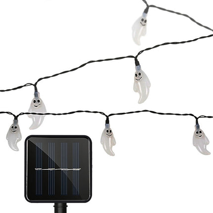 Ghost Shape 30 LEDs Outdoor Garden Waterproof Christmas Festival Decoration Solar Lamp String (Colour)-garmade.com
