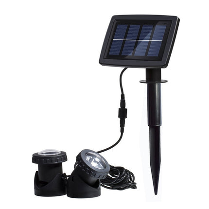Two Heads LED Outdoor Waterproof Solar Underwater Spotlight Floodlight-garmade.com