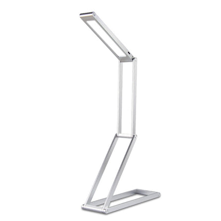LED Desk Lamp 3W Folding Adjust USB Charging Eye Protection Table Lamp(Silver)-garmade.com