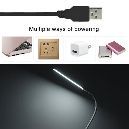 LED Desk Lamp 8W Folding Adjustable Eye Protection Table Lamp, USB Plug-in Version + Power Plug(Black)-garmade.com