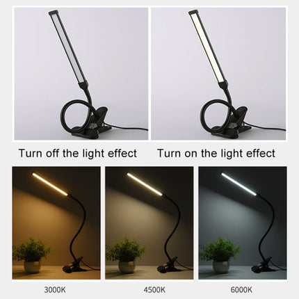 LED Desk Lamp 8W Folding Adjustable Eye Protection Table Lamp, USB Plug-in Version + Power Plug(White)-garmade.com