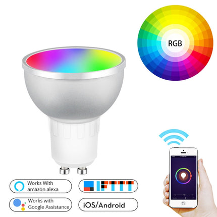 GU10 5W RGB Dimming WIFI Smart LED Light Bulb Energy Saving Light (Colorful Light)-garmade.com