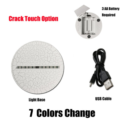 Chameleon Shape 3D Colorful LED Vision Light Table Lamp, Crack Touch Version-garmade.com