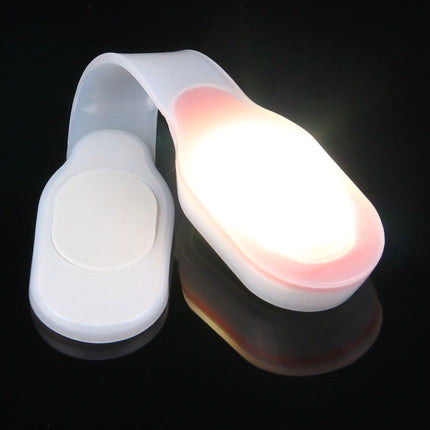 LED Magnetic Clothes Silicone Clip Lamp, CR2032 Button Batteries Powered(Red)-garmade.com