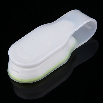 LED Magnetic Clothes Silicone Clip Lamp, CR2032 Button Batteries Powered (Yellow)-garmade.com