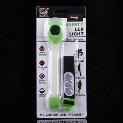 Night Run / Ride Safety LED Light Band, CR2032 Button Batteries Powered(Green)-garmade.com