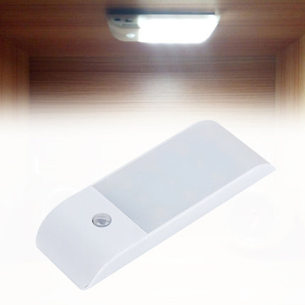 PIR Human Body Motion Sensor White Light LED Night Light, 1W 12 LEDs 240 LM USB Charging, Sensor Distance: 3m, DC 5V-garmade.com