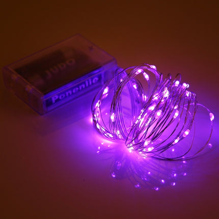 5m IP65 Waterproof Silver Blue Light Wire String Light, 50 LEDs SMD 0603 3 x AA Batteries Box Fairy Lamp Decorative Light, DC 5V-garmade.com