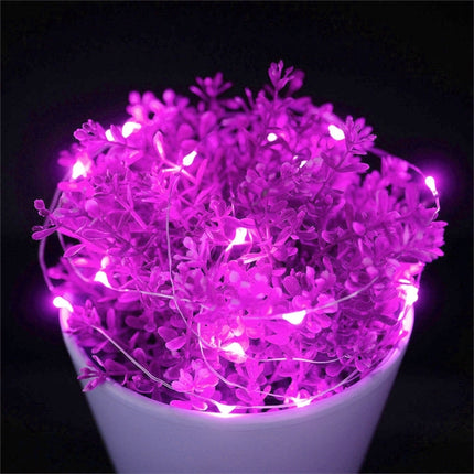 10m IP65 Waterproof Silver Wire String Light, 100 LEDs SMD 06033 x AA Batteries Box Fairy Lamp Decorative Light, DC 5V(Pink Light)-garmade.com