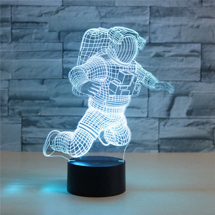 Astronaut Shape 3D Colorful LED Vision Light Table Lamp, 16 Colors Remote Control Version-garmade.com