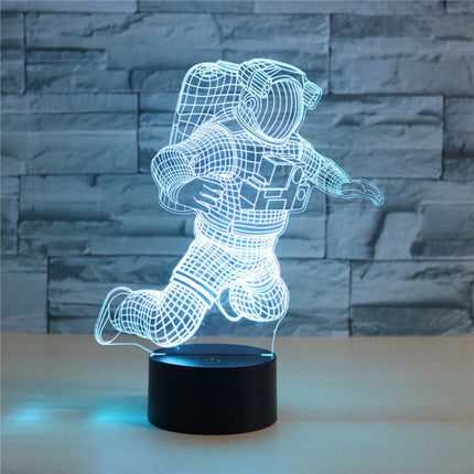 Astronaut Shape 3D Colorful LED Vision Light Table Lamp, USB Touch Version-garmade.com