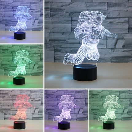 Astronaut Shape 3D Colorful LED Vision Light Table Lamp, USB Touch Version-garmade.com