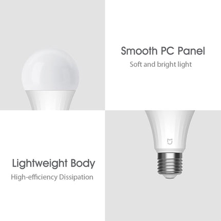 Original Xiaomi Mijia 5W E27 Adjustable Brightness LED Bulb, 2700- 6500K, Bluetooth MESH Version(White)-garmade.com