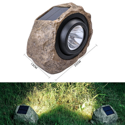 Solar Powered Simulated Stone Spotlight LED Light IP65 Waterproof Outdoor Garden Lawn Lamp-garmade.com