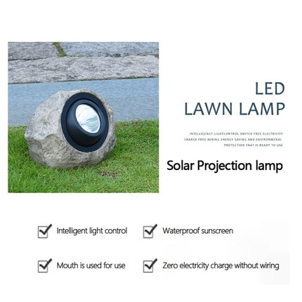 Solar Powered Simulated Stone Spotlight LED Light IP65 Waterproof Outdoor Garden Lawn Lamp-garmade.com