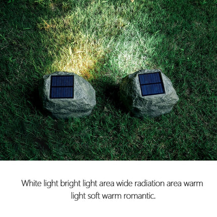 Solar Powered Simulated Stone Spotlight LED Light IP65 Waterproof Outdoor Garden Lawn Lamp-garmade.com