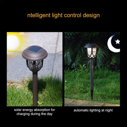 Solar Energy Coffee Outdoor Lawn Lamp IP65 Waterproof LED Decorative Garden Light (White Light)-garmade.com