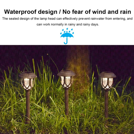 Solar Energy Coffee Outdoor Lawn Lamp IP65 Waterproof LED Decorative Garden Light (Warm White)-garmade.com