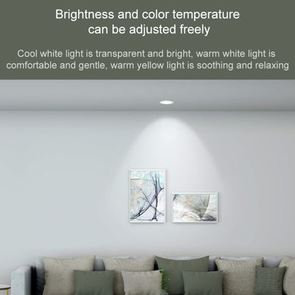 Original Xiaomi Mijia 220V 4W Adjustable Brightness LED Downlight, 2700- 6500K, Bluetooth MESH Version(White)-garmade.com