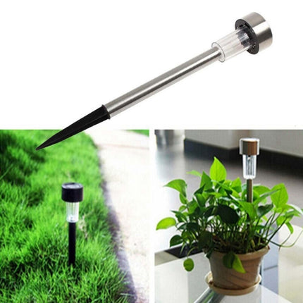 10 PCS Solar Energy Outdoor Lawn Lamp Stainless Steel IP65 Waterproof LED Decorative Garden Light (Colorful Light)-garmade.com