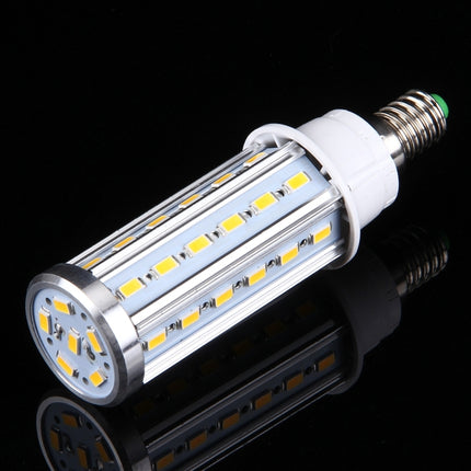 10W Aluminum Corn Light Bulb, E14 880LM 42 LED SMD 5730, AC 85-265V(Warm White)-garmade.com