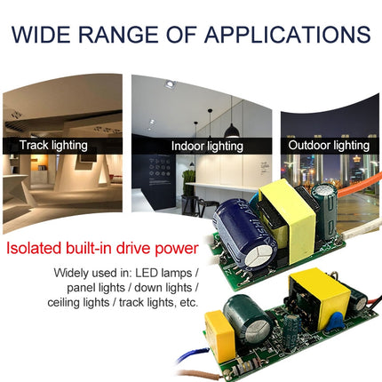 1-3W LED Driver Adapter Isolated Power Supply AC 85-265V to DC 3-12V-garmade.com