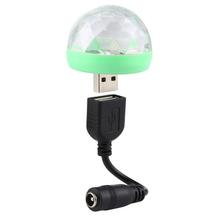 4W RGB Mini Magic Ball LED Stage Lamp with DC 5.5x2.5/2.1mm Female to USB Female Connector Cable-garmade.com