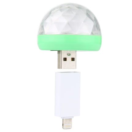 4W RGB USB LED Crystal Magic Ball Stage Light with 8 Pin Adapter-garmade.com