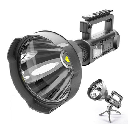 W590 P50 10W Rechargeable Strong LED Flashlight 4-Modes Outdoors Searchlight with Tripod-garmade.com