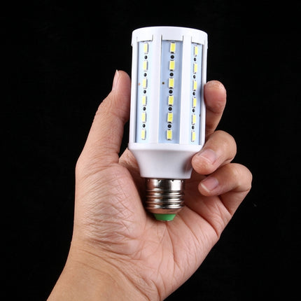 15W PC Case Corn Light Bulb, E27 1280LM 60 LED SMD 5730, AC 85-265V(White Light)-garmade.com