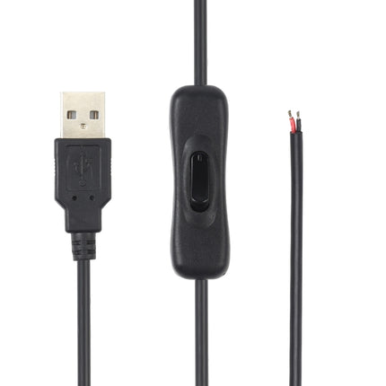 USB Electrical Connector Power Cable for LED Light Bar, with Switch, Cable Length: 1m (Black)-garmade.com