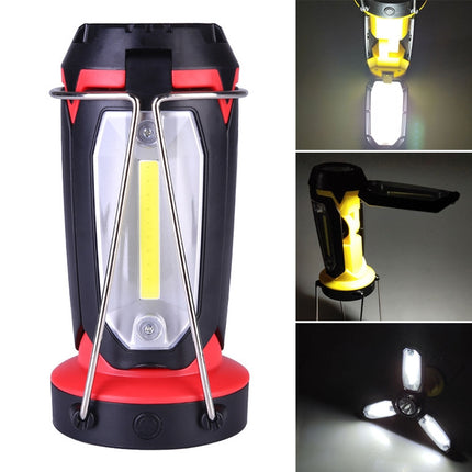 Multifunctional USB Charging Camping Lamp Outdoor Tent Portable Lamp Flashlight Table Lamp (Red)-garmade.com
