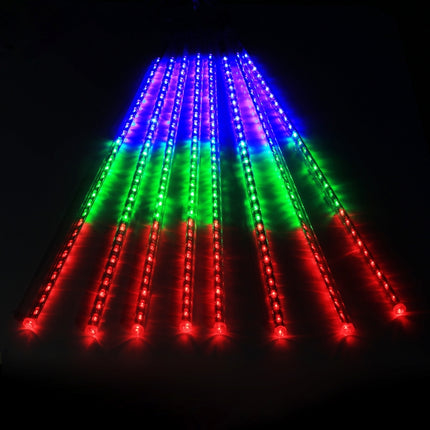 50cm 8 Tubes DIP Meteor Rain Light, LED Decorative Light, Tube Diameter: 1.2cm, AC 100-240V, US, EU Plug Optional(Colorful Light)-garmade.com