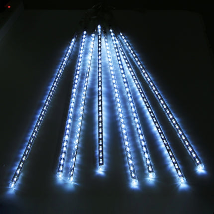 50cm 8 Tubes DIP Meteor Rain Light, LED Decorative Light, Tube Diameter: 1.2cm, AC 100-240V, US, EU Plug Optional(White Light)-garmade.com