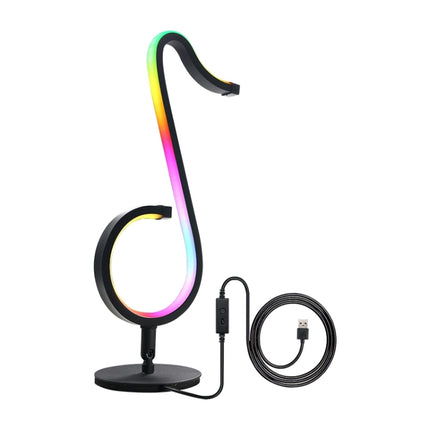 Home RGB Illusory Color Musical Note Light Desk Lamp-garmade.com