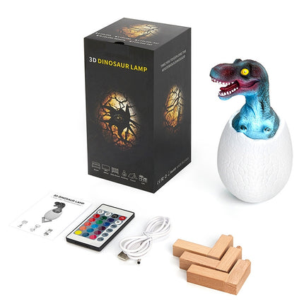 Tyrannosaurus Shape Creative Touch 3D Decorative Night Light, 16-color Patting Remote Control Version-garmade.com