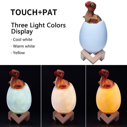 Stealing Egg Dragon Shape Creative Touch 3D Decorative Night Light, 3-color Patting Version-garmade.com