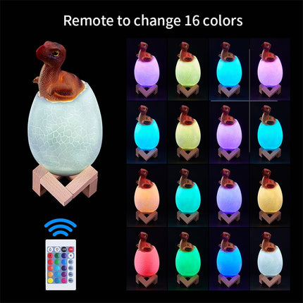 Stealing Egg Dragon Shape Creative Touch 3D Decorative Night Light, 16-color Patting Remote Control Version-garmade.com