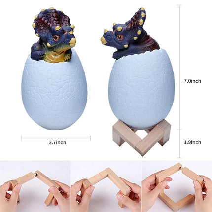 Triceratops Shape Creative Touch 3D Decorative Night Light, 3-color Patting Version-garmade.com