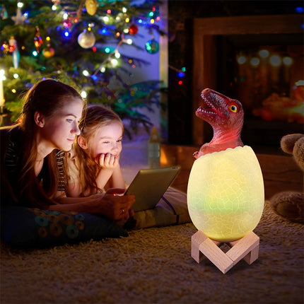 Raptor Shape Creative Touch 3D Decorative Night Light, 16-color Patting Remote Control Version-garmade.com