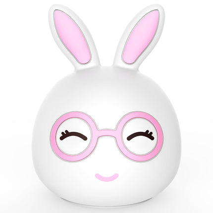 Happy Rabbit Creative Touch 3D LED Decorative Night Light, USB Charging Version (Pink)-garmade.com