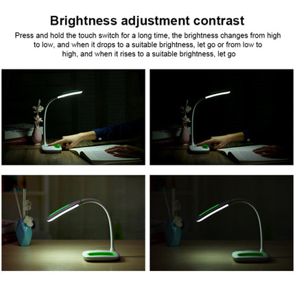 BD-015 USB Eye Protection Natural Light LED Touch Control Desk Lamp (Blue)-garmade.com