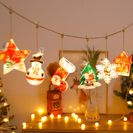 6 in 1 LED Christmas Pendant String Lights USB Holiday Decoration Light-garmade.com