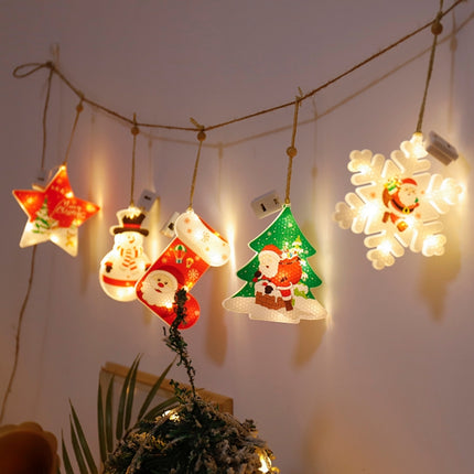 6 in 1 LED Christmas Pendant String Lights USB Holiday Decoration Light-garmade.com
