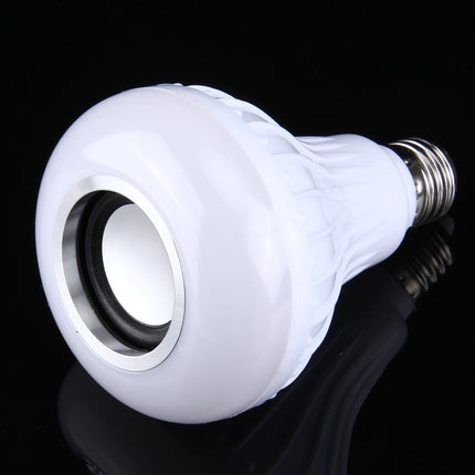 12W RGB LED Bluetooth Speaker Light, E27 Energy Saving Lamps with Remote Controller, AC 100-240V-garmade.com