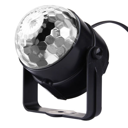 1W x 3 Mini Rotating Magic Ball LED Stage Light, with Remote Control, EU Plug-garmade.com